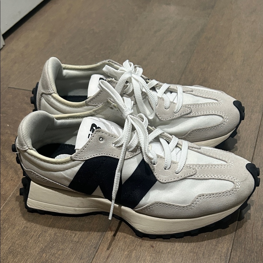 New Balance White and Black Sneakers